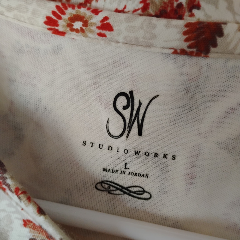STUDIO WORKS Floral Long Sleeve Top - Picture 2 of 7